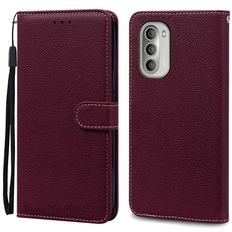 For Motorola G51 5G Deksel Lær Flip Lommebokdeksel For Moto G51 5G Deksel Mykt Silikondeksel For Motorola G51 5G Deksel Fundas
