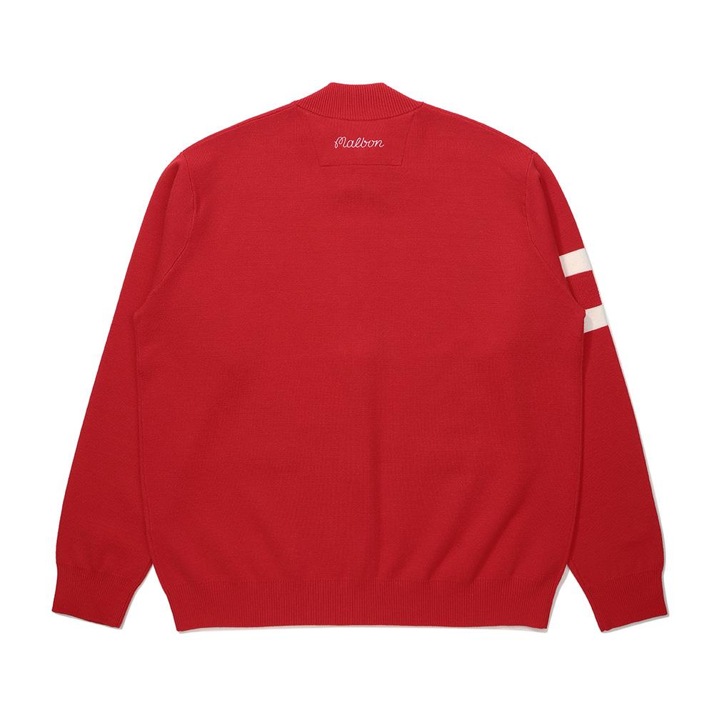 Malbon Golf Knit Full-Zip Jacket Red (Man)