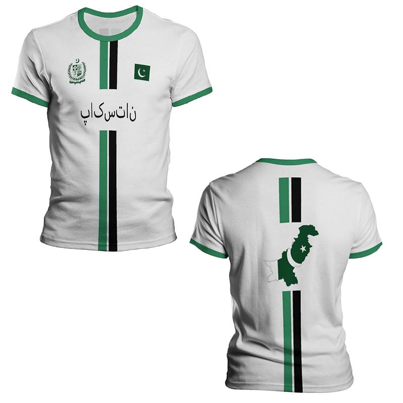 2025 Sommer Ny Pakistan Drakt Herre Sports T-skjorter Pakistansk Flagg Gate Oversized Topper Unisex Casual Grafiske T-skjorter Tees