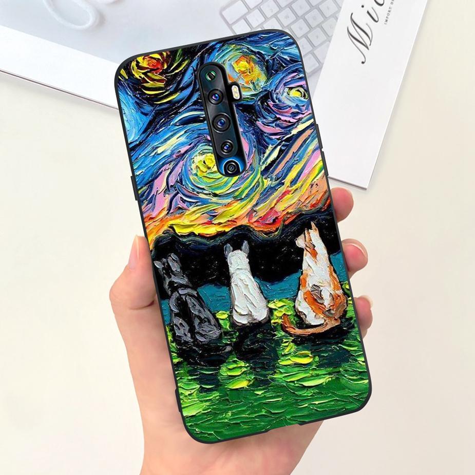 For Oppo Reno 2 Case Reno 2F 2Z Cute Fashion Cartoon Cover Soft Silicone Phone Cases For Oppo Reno2 F Z Reno 2Z 2F Reno2F Bumper
