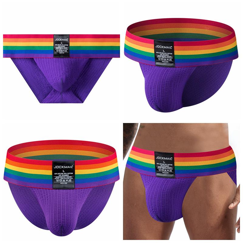 Kalsonger JOCKMAIL Slumpfärg 1 st Bomull Nylonblandning Material Mode Sexiga Sportunderby Klubbparty Vardags Casual Shorts