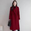 Fashion Trend Tweed Coat for Women Autumn Winter Loose Fit Large Size Medium Length Outerwear