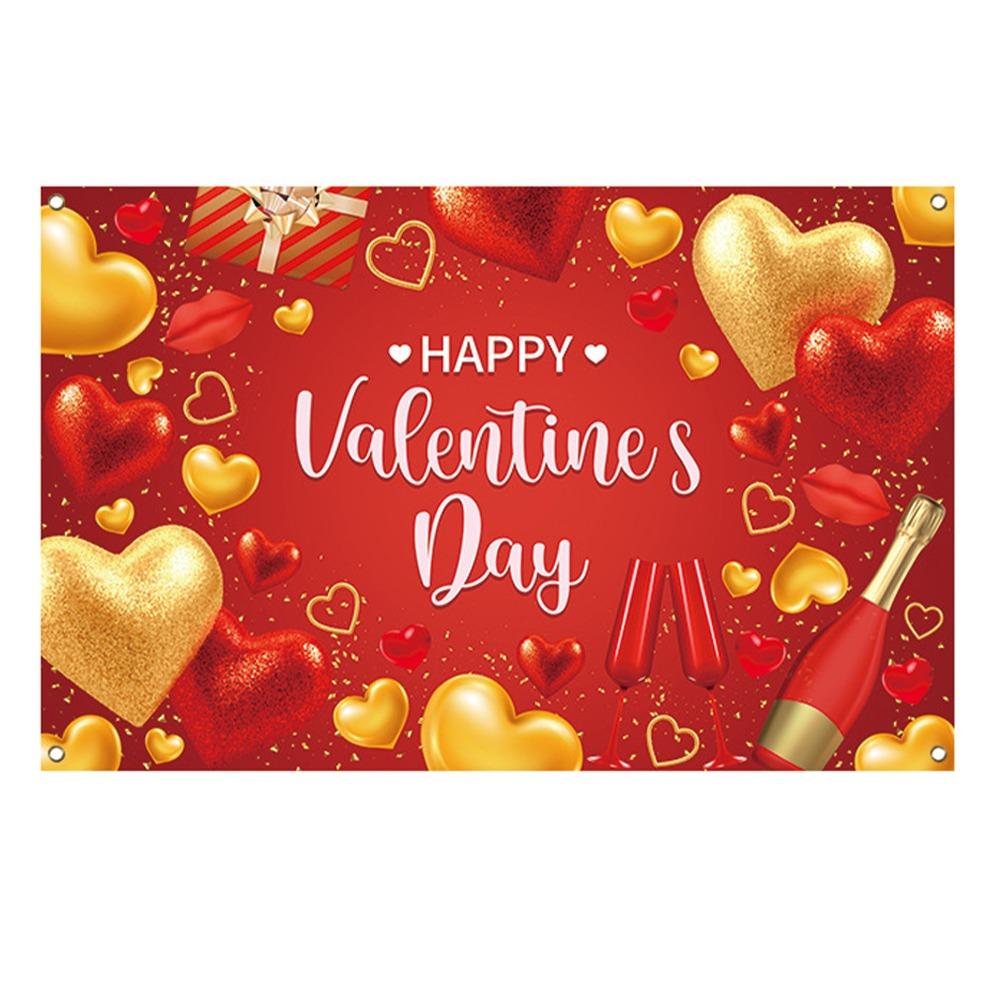 115cmx180cm Valentine's Day Photography Backdrop Romantic Happy Valentine's Day Banner  Anniversary