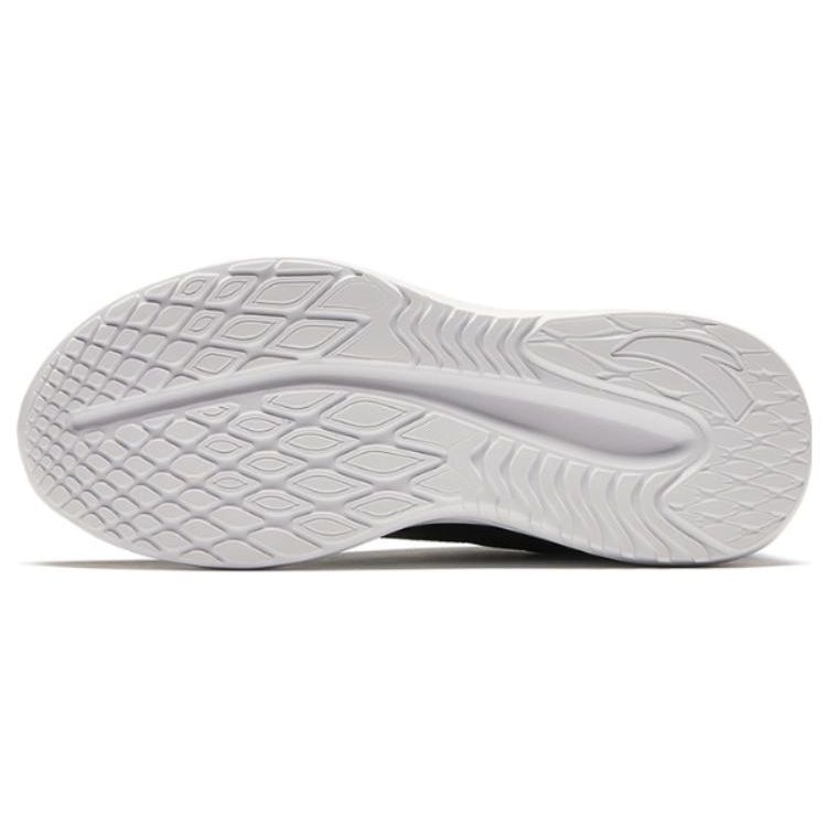 Anta Round Toe Lace-Up Shock Absorbing Wear-Resistant Low-Top Running Shoes Women sneaker Basic-Black 122415577-3