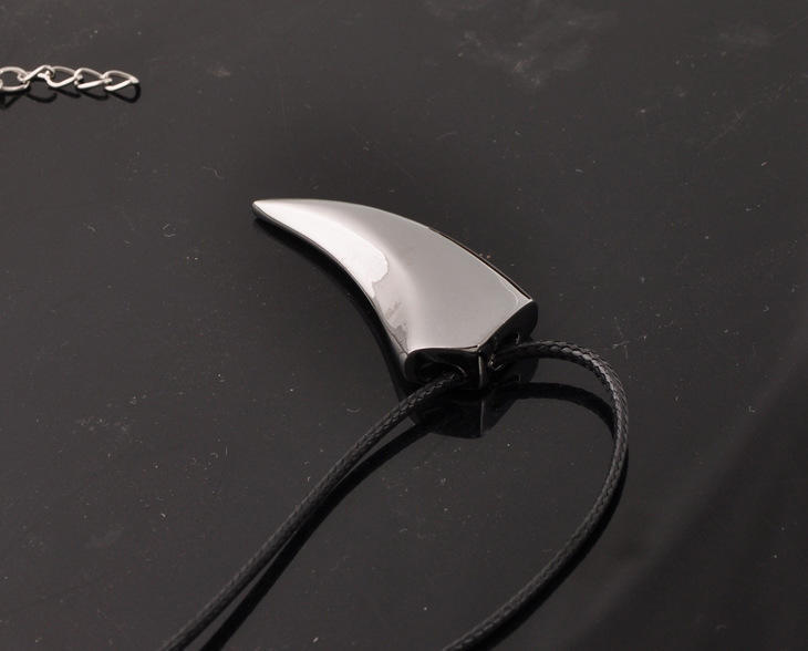 

Храбрый Symble Men Мальчик Кристалл 316L Нержавеющая сталь Волк Зуб Кулон Ожерелье