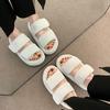 Continuous Drag~ Stepping On Shit Thick-soled Slippers for Women To Wear 2025 Summer New Velcro Beach Bread Cool Slippers