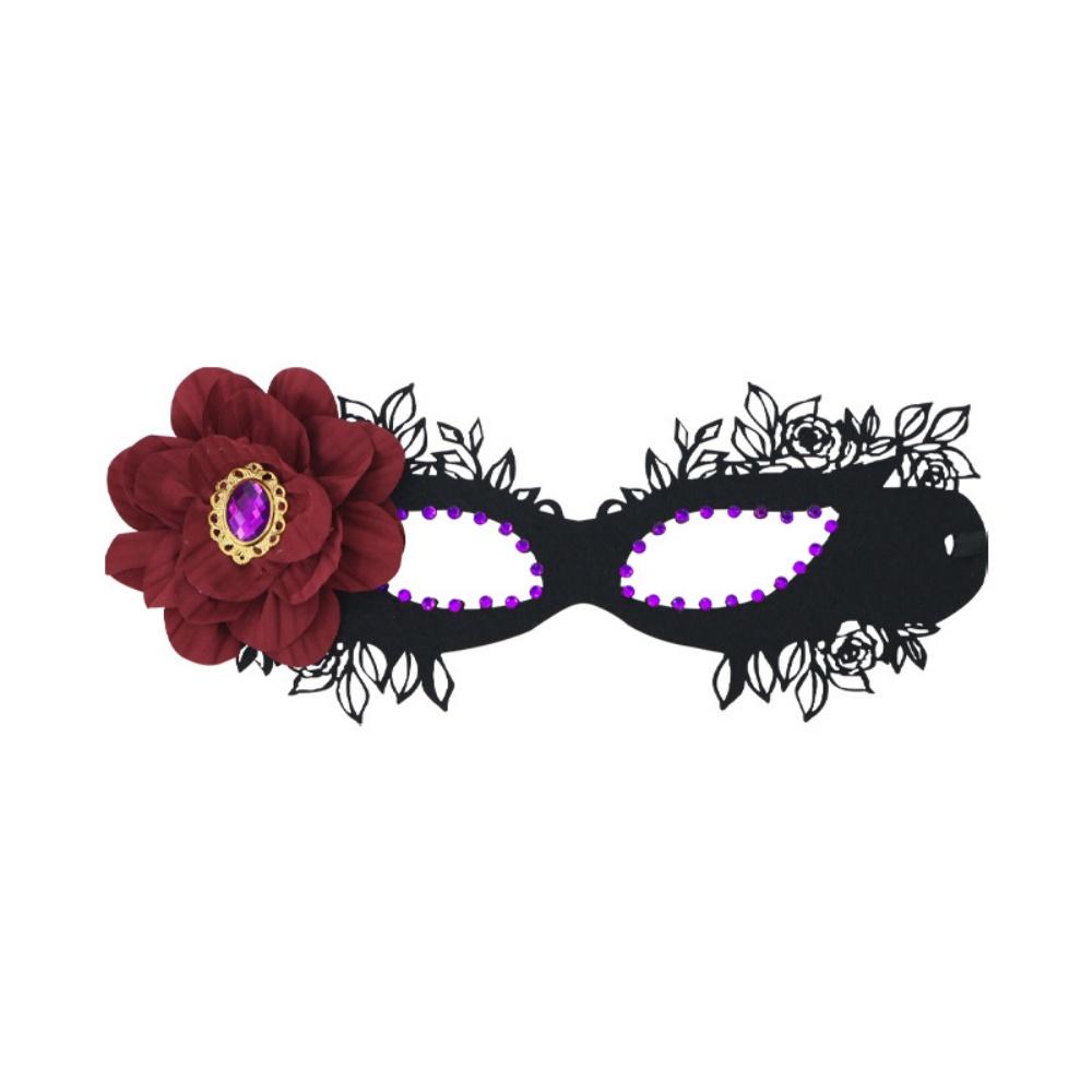 

Black Flower Mask Charming Masquerade Eye Mask Princess Masquerade Mask Adjustable For Special Event Evening Event Costume фіолетовий