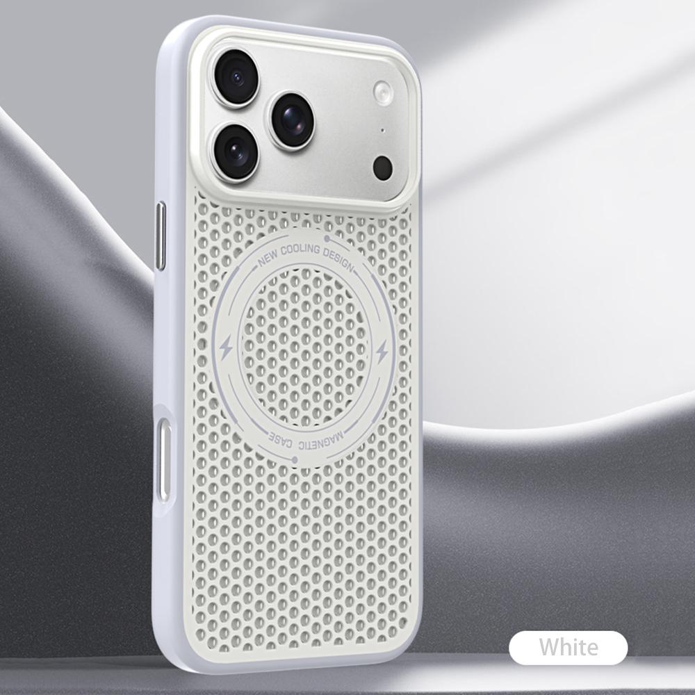 Luxury Dissipate Heat Hard Phone Case For iPhone 17 Air 16 15 14 13 Pro Max 17 Pro iPhone 17 For Magsafe Wireless Charge Cover
