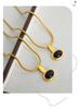 Cartilage Snake Bone Chain Pendant Necklace, 18k Gold Titanium Steel, Non-Fading Jewelry for Women