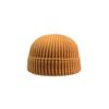 Autumn  Winter Short Warm Melon Hat Men Knitted Round Top Brimless Cold Hat Women Street Hip-Hop Wool Beanie