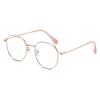 Tea Gold Polygon Prescription Glasses Anti Blue Ray Photochromic Progressive Eyewear for Women Men