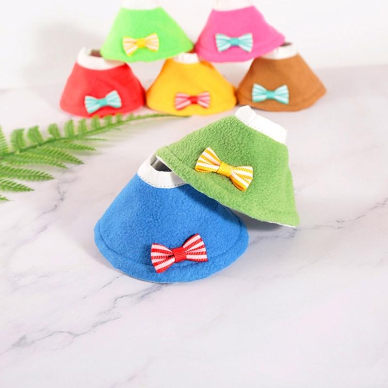 Bird Elizabethan Collars Parrot Feather Plucking Collar Comfortable Plush Recovery Cone for Small Budgerigar Cockatiel