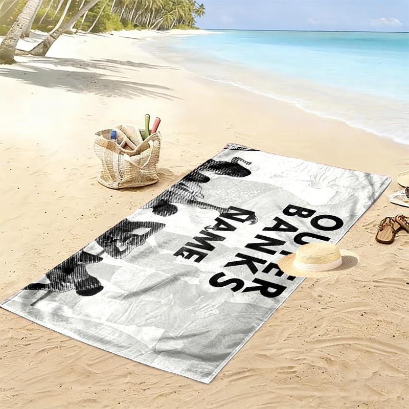 Custom Name,Outer Banks Print Beach Towel, Large Soft Quick Dry Towel for Beach Camping Swimming