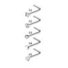 RUI RUI YU 21pcs/set Nose  Nail Stainless Steel Diamond-mounted Body Piercing Accessories