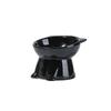 Hot High footed ceramic cat bowl cat shaped pet food bowl slanted mouth anti black chin cat bowl niversal pet bowl for cats dogs