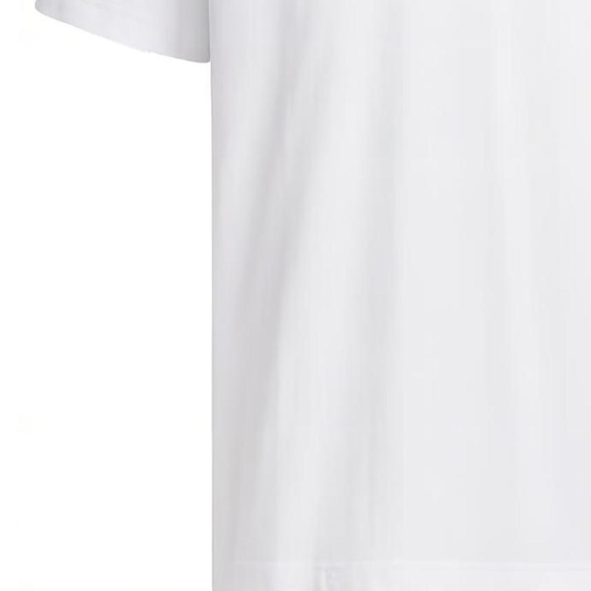 Adidas Solid Color Logo Embroidered Crew Neck Short Sleeve Drop Shoulder T-Shirt Men Tops White IA8130