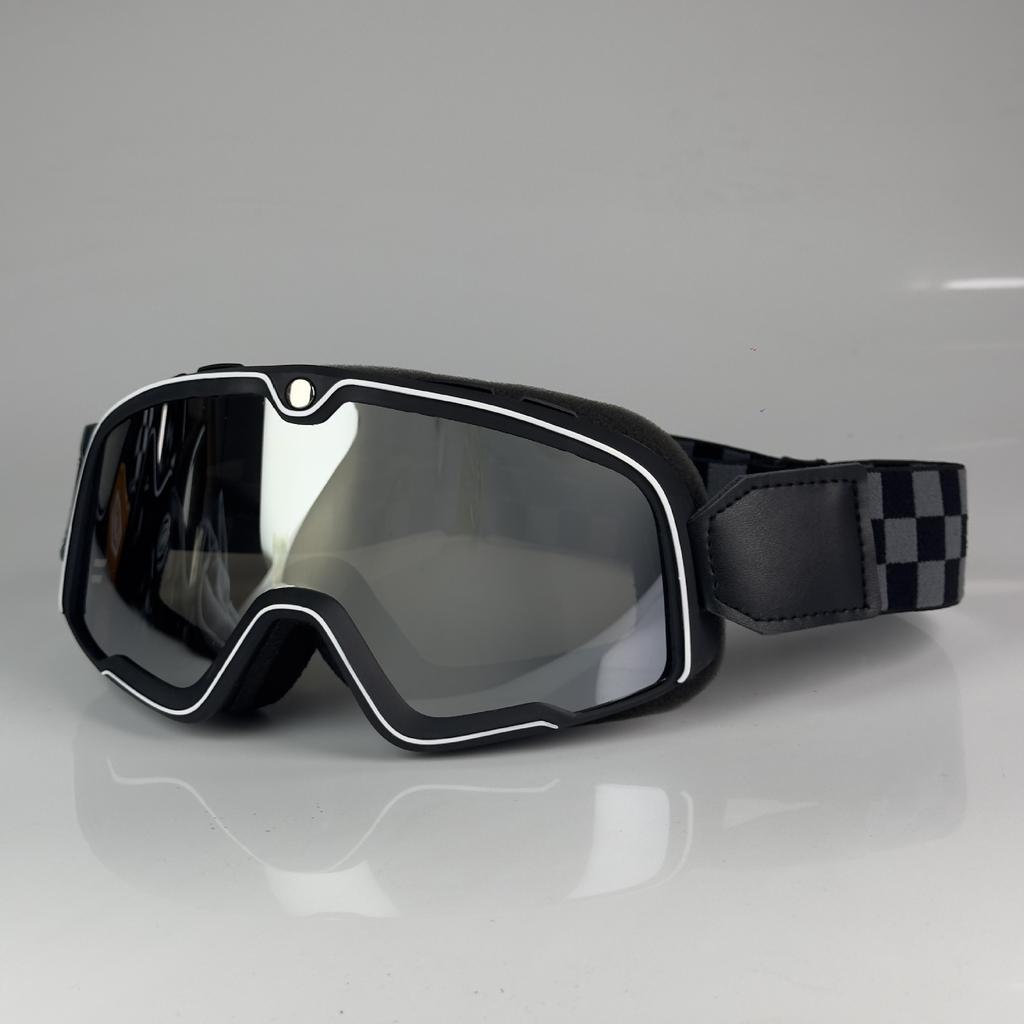 Vintage Motorradbrille Helmbrille Mountainbike Offroad-Fahrradbrille Winddicht