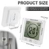 Digital Bathroom Wall Clock Shower Timer Waterproof For Water Spray LCD Screen Watch Temperature Humidity Clock For Shower Room
