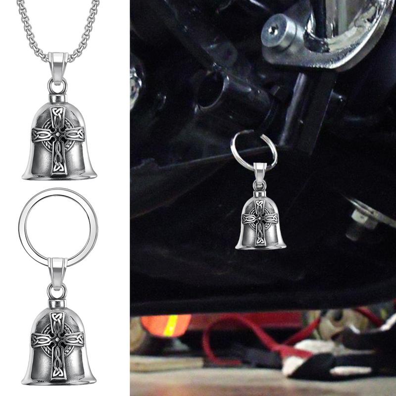 Enfeite da Sorte Vintage Suporte de Sino de Motocicleta Pingente Sino de Equitação Colar Acessório de Motocicleta Ou Pingentes de Chaveiro para Boa Sorte