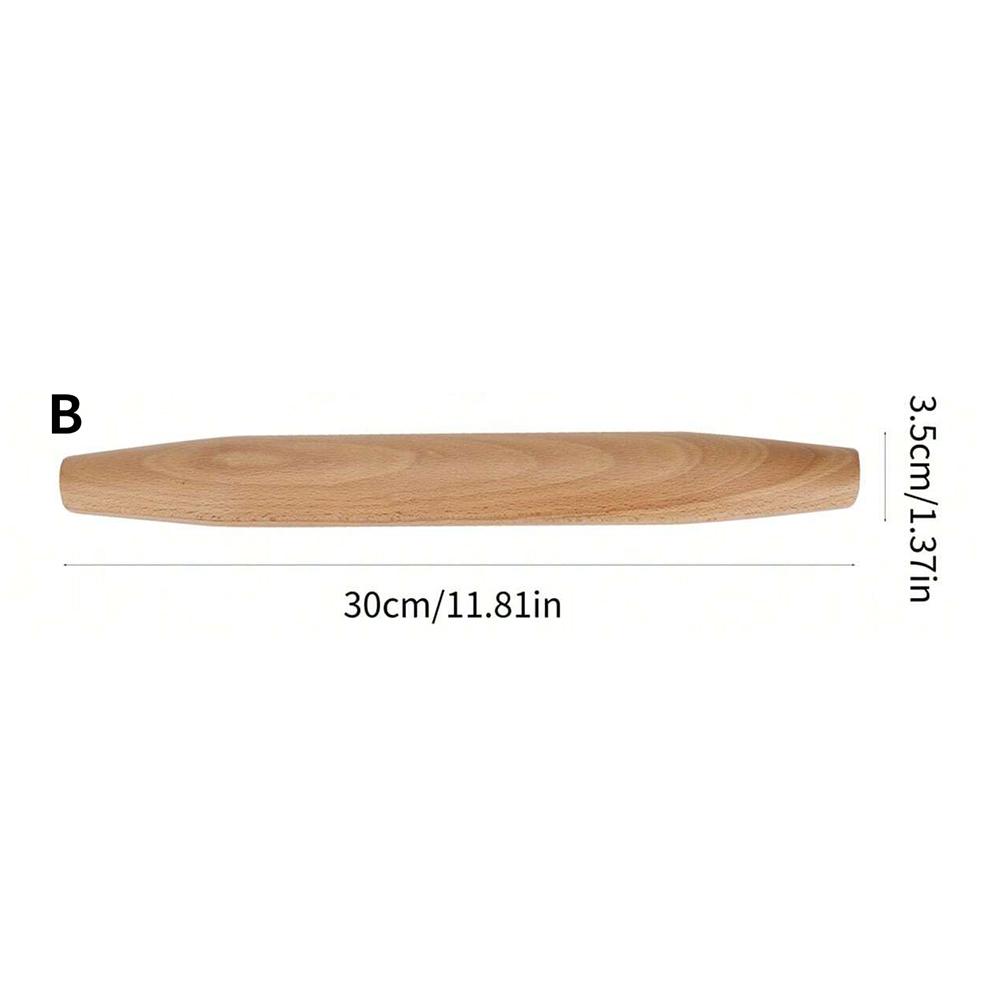 Wood Rolling Pin With Handle for Baking Dough Roller Pastry Pasta Pizza Roller Kitchen Utensils