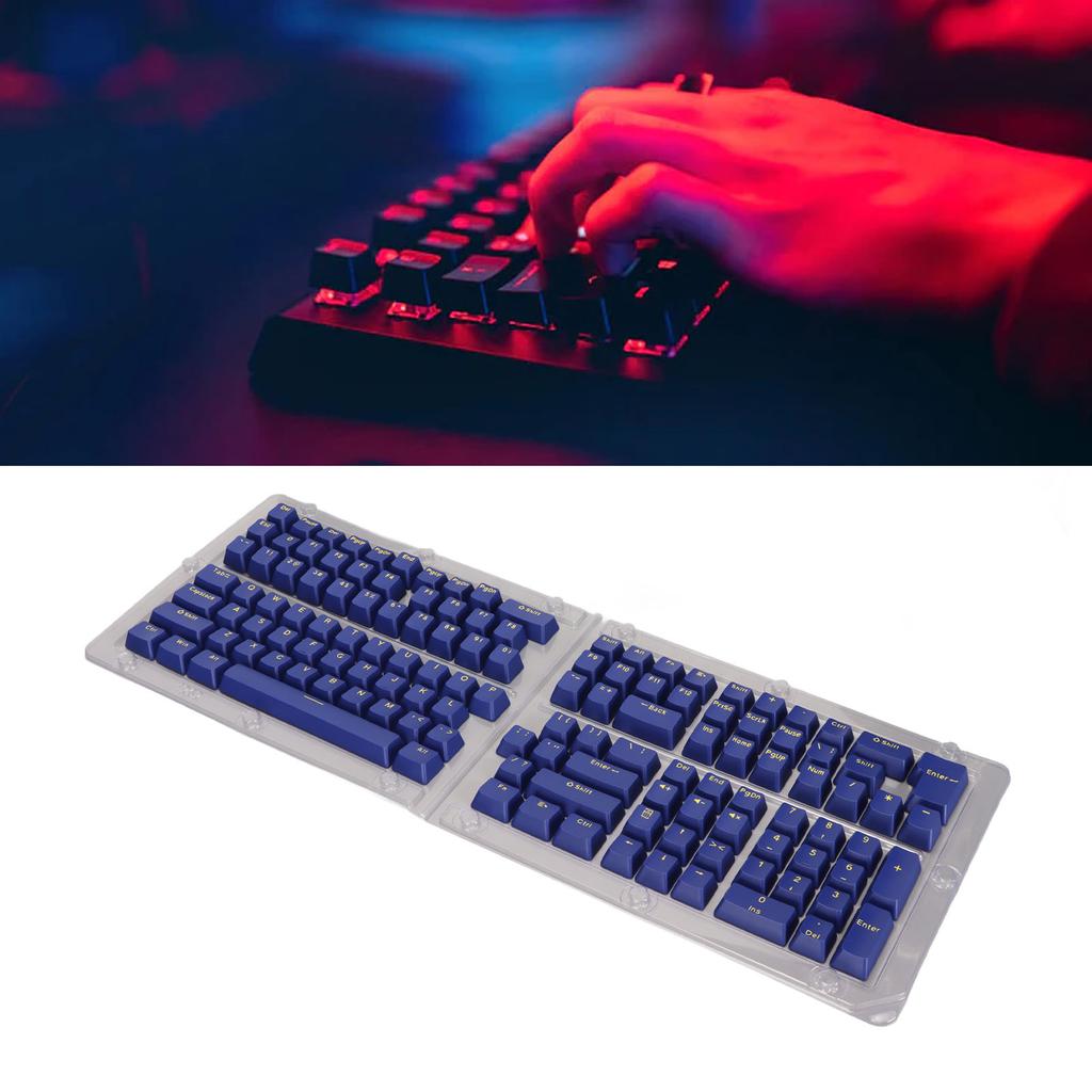 132 Key PBT Keyboard Keycaps OEM Height Secondary Injection Molding   Combination Matte Keycaps for Mechanical Keyboard
