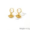 Fashion Personalized Design Fan Earrings Femininity Popular Simple Titanium Steel Earrings Do Not Fade Versatile