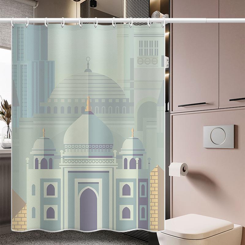 Tenda impermeabile ispessita per bagno, tenda da doccia a prova di muffa, tenda divisoria per doccia, tenda da doccia, tenda da bagno, perforazione gratuita