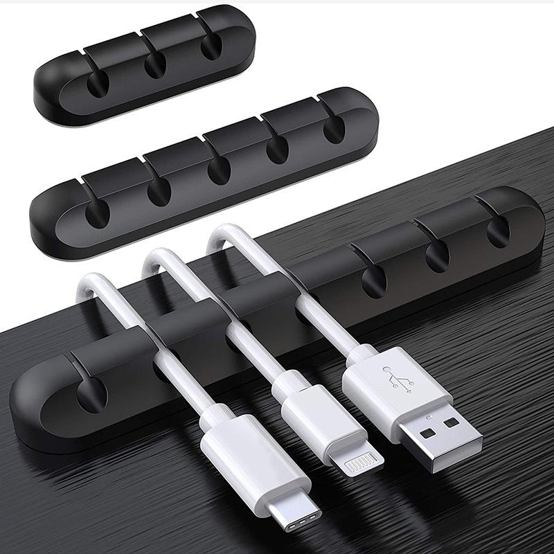 Cable Organizer Silicone Cable Clip Mobile Phone Data Cable Management Cable Winder Desktop Organizer Suitable for Home Office