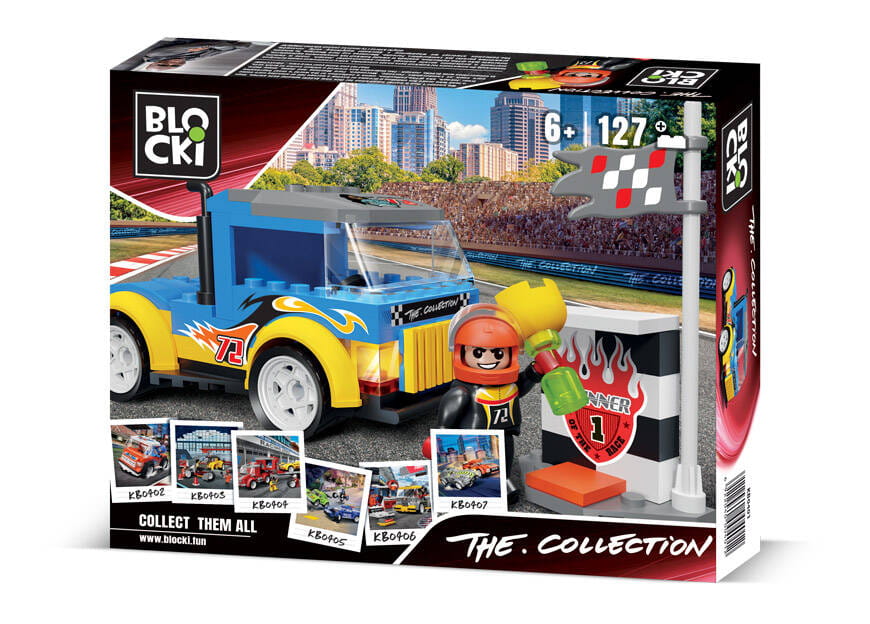 Klocki Blocki The Collection -Grand Tour -Żółta Ciężarówka Wyścigowa 125 El.