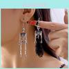 Halloween Pumpkin Skeleton Alloy Earrings With Electric Plating For Cosplay And Party Decor
