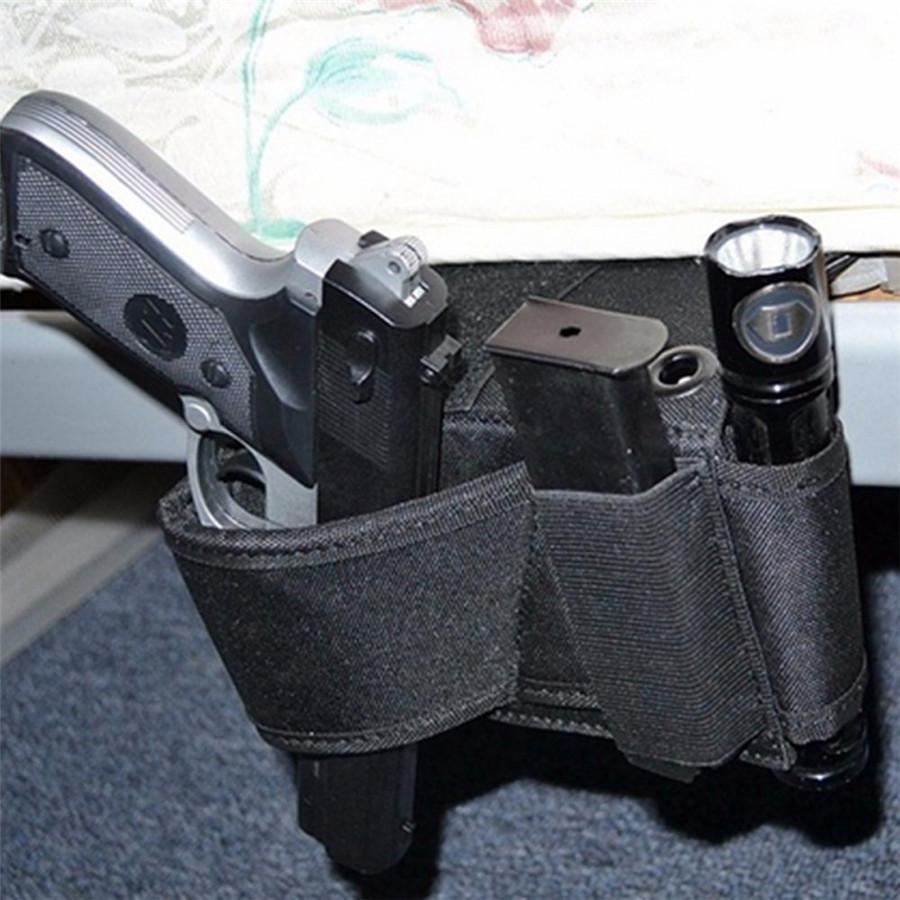 Car Seat Pistol Holder Handgun Holster under Mattress Bedside Gun Case Durable