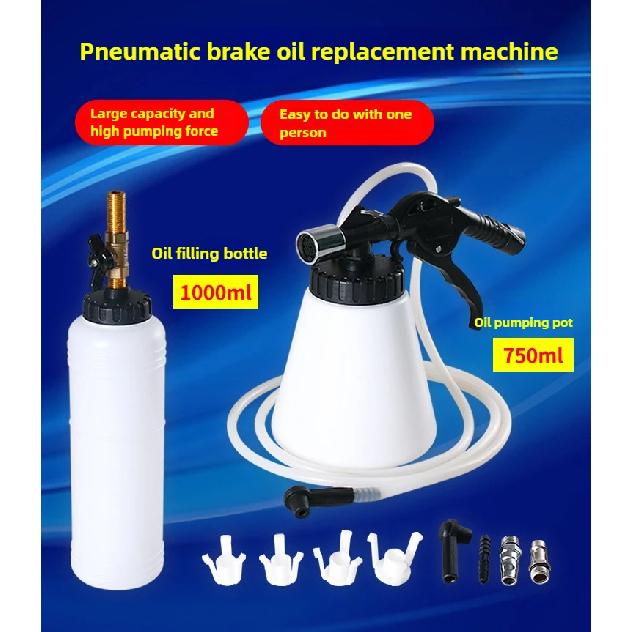 1 Set Car Brake Bleeder Hydraulic Pumping Fluid Pump Kit Oil Change Purge Tank Tubes Repair Tool Truck Motorcycle Accessories