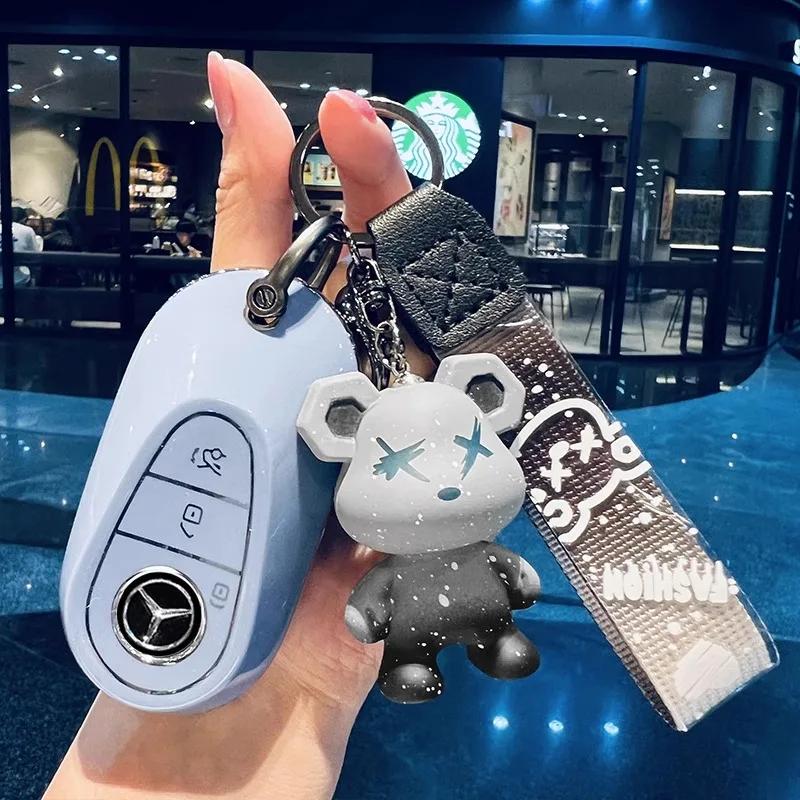FA9TPU Car Remote Key Case Cover Shell Fob For Mercedes Benz A B C E R Class GLS GLA GLK GLC CLS CLA AMG W204 W205 W212 W463 W176