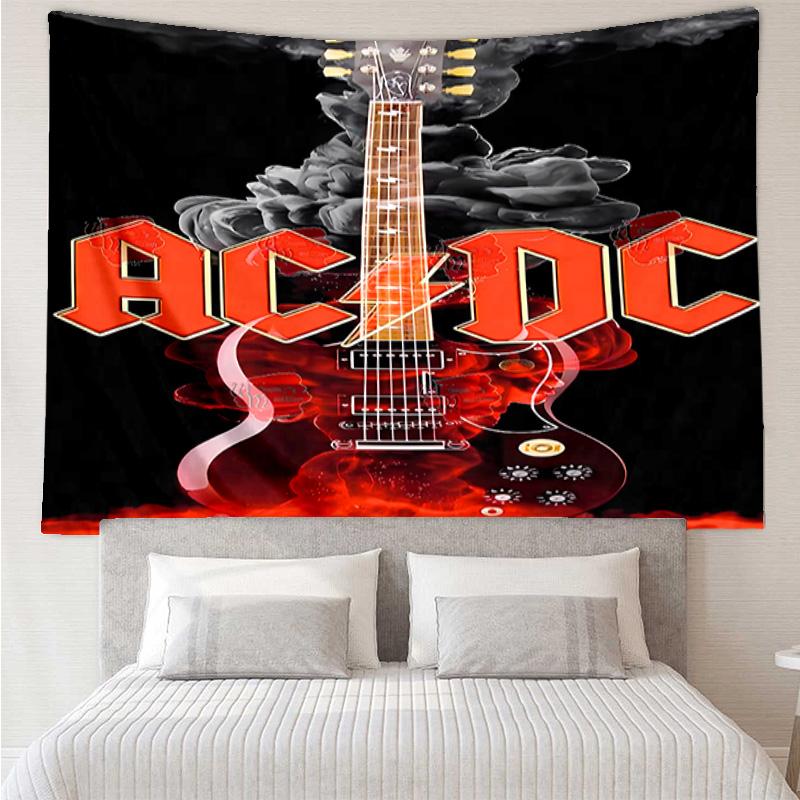 ACDC band Tapestry for Bedroom Aesthetic Classroom Tapestries Wall Hanging for Living Room Dorm Office,Ideal Creative Gift