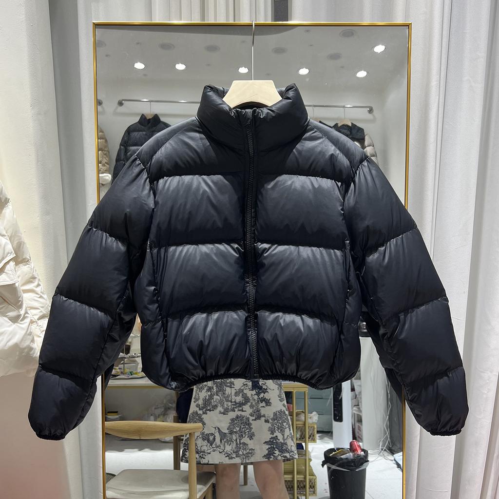 Short thickened down jacket women's winter stand-up collar small bread jacket white duck down European and American ins jacket women's tide