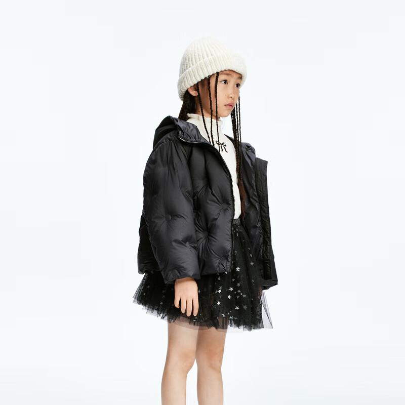 Little MO&Co. Girls' Hooded Duck Down Puffer Jacket