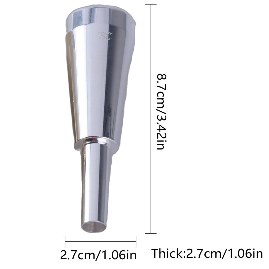 Trumpet Mouthpiece Replacement Brass Instrument Trumpet Nozzle Bright Tone Musical Instrument Part for Daily Practice