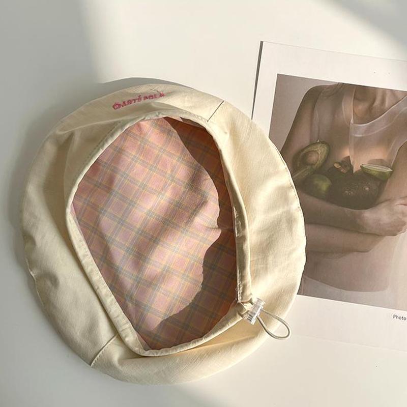 Beret Double Sided Japanese Spring Ladies Versatile Sweet And Cute Painter Hat