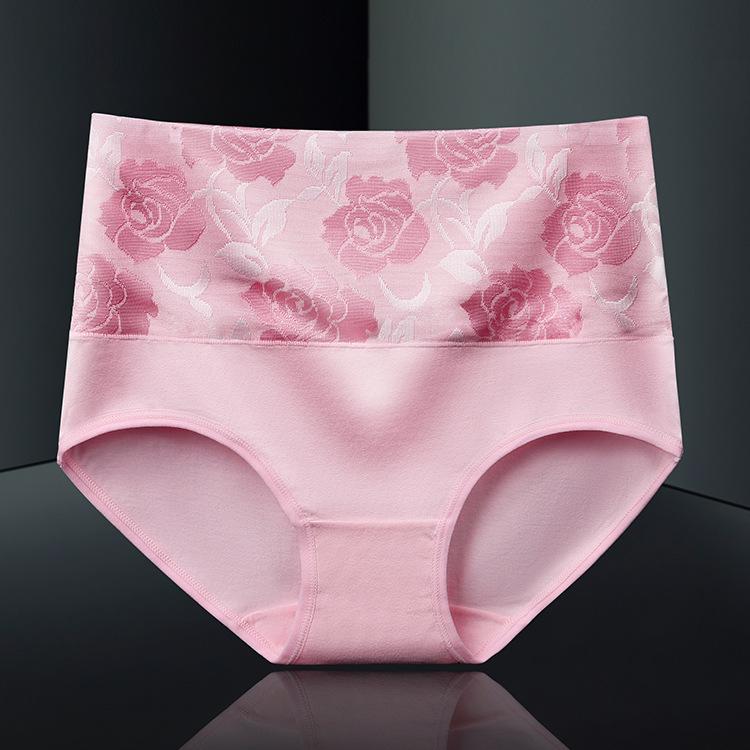 Chen Meiren Plus Size High Waist Cotton Tummy Control Women's Panties 629