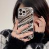 Qianliyao  Silver Silk Pattern Phone Case for iphone 17 16 15 14 13 11 12 Pro Max 14pro Brief Shockproof Soft Back Cover