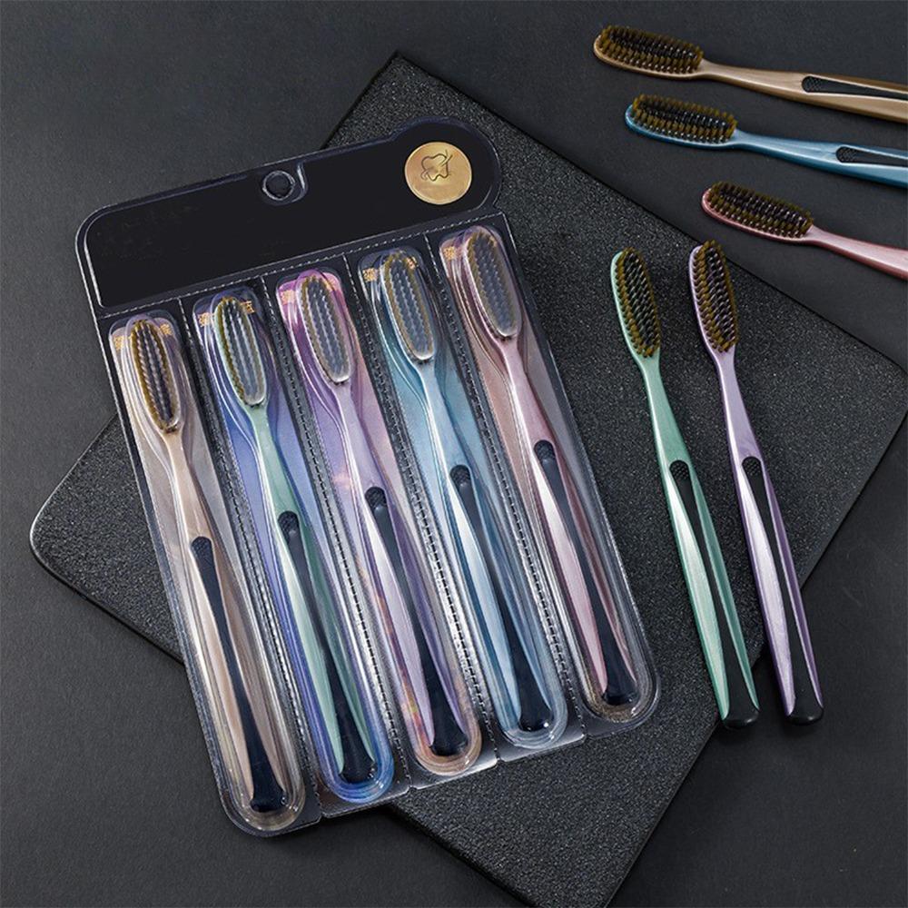 5PCS Large Long Head Huge Head Toothbrush Whitening Teeth Cleaning Brush for Daily Use