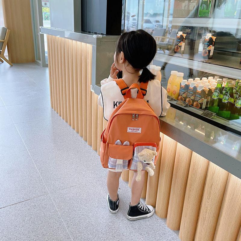 Adorable Cartoon Bear Rabbit Kids Backpack Ideal For Preschool Boys Girls Ages 3-6 Breathable And Durable Nylon