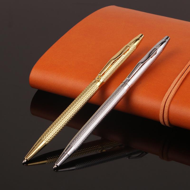 Ballpoint Pen Signature Pen Student Stationery Office Pen Brushed Wavy Metal Ballpoint Pen Cola Pen Oil Pen Creative Advertising Gift Pen