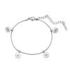 Braccialetto cavigliera sottile Effie Queen in acciaio inossidabile per gamba da donna Moda Estate Spiaggia Gioielli per Piede Cavigliere Minimaliste CZ Regalo