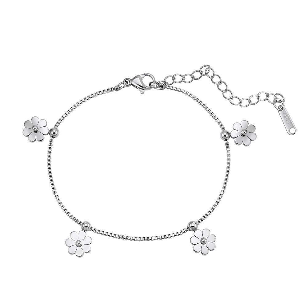 Braccialetto cavigliera sottile Effie Queen in acciaio inossidabile per gamba da donna Moda Estate Spiaggia Gioielli per Piede Cavigliere Minimaliste CZ Regalo