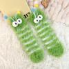 Raupen Plüsch Bodensocken, Lustige Tier Kniehohe Haussocken, Ultraweich für Damen Herren Jugendliche, Gemütliches Unisex Geschenk Weihnachtsstrumpf