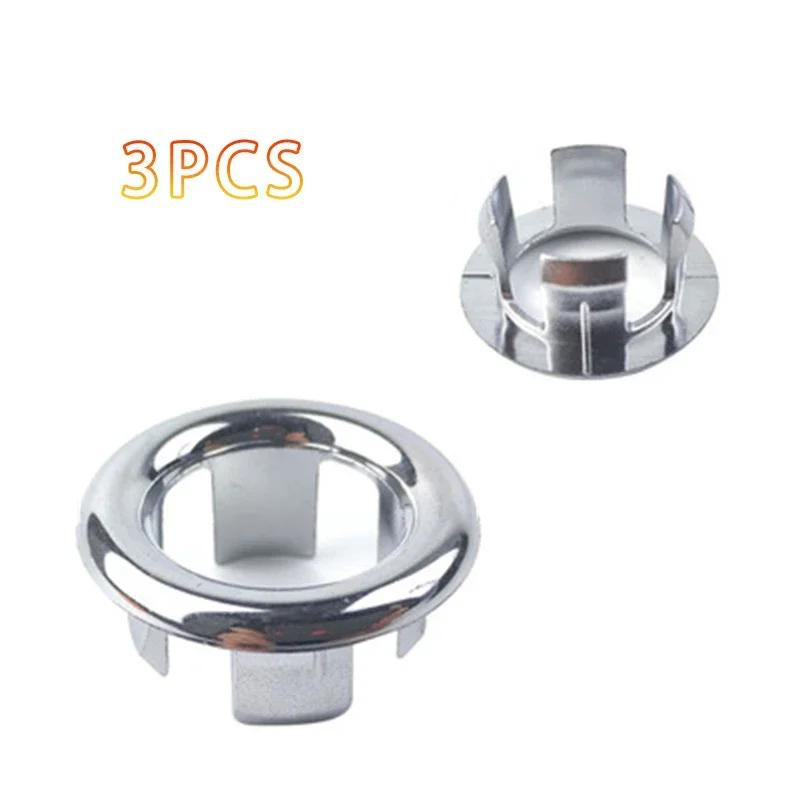 Sink Overflow Ring Drain Cover Replacement Bathroom Kitchen Sink Wash Basin Trim Overflow Cover Hole Insert Round Caps