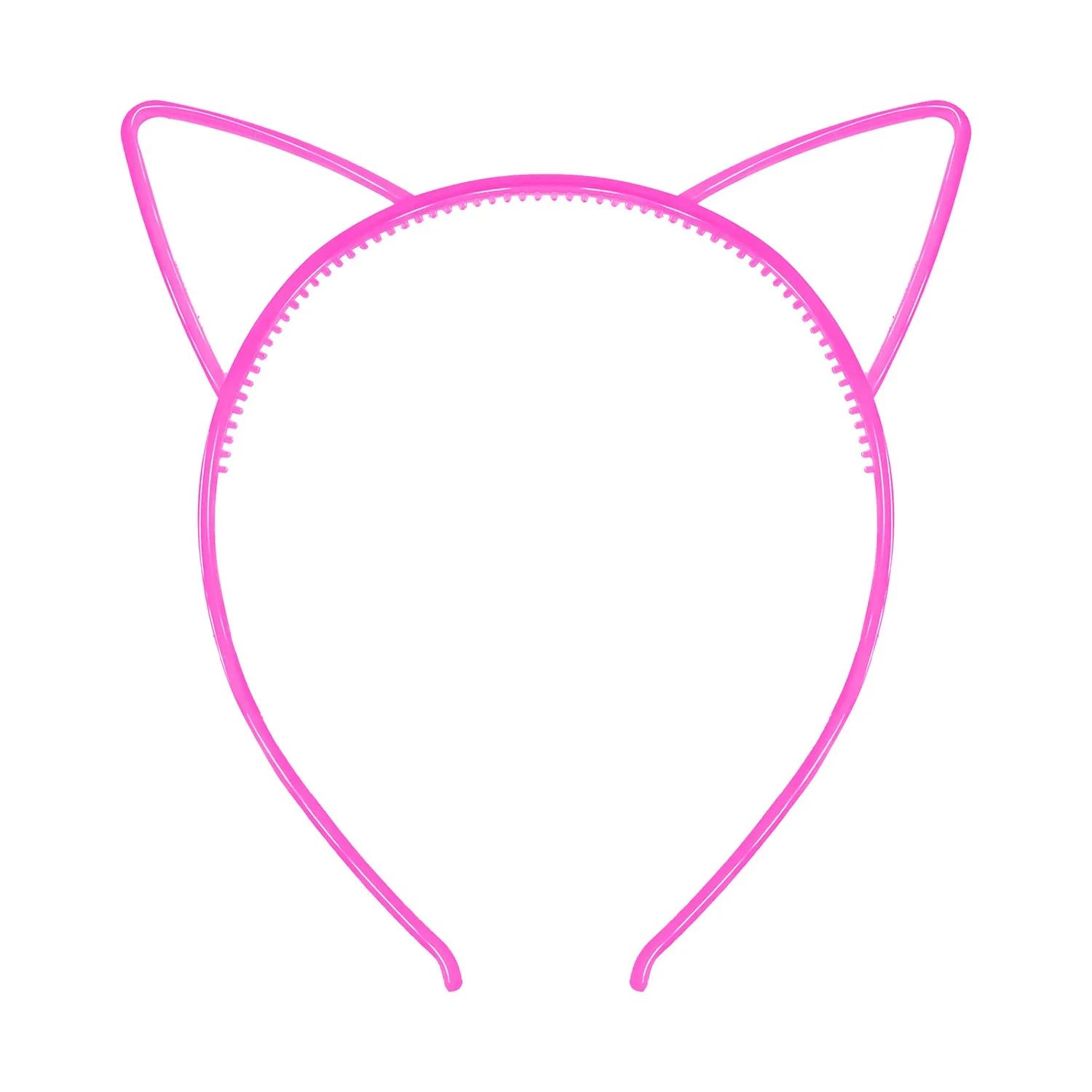 

New Luminous Cat Ears Headband Elastic Glow In Dark Hairband For Women Baby Girls Teeth Birthday Headwear Hair Accessories розы красного
