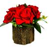 Small Artificial Silk Plants Décor For Home, Office Desk, Red Velvet Rose