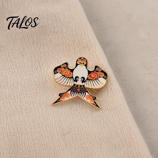 Shirts Decorative Pin Chinese Style Paper Kite Brooch, Enamel Butterfly Goldfish Swallow Badge Badge, for Clothing Scarves and Bags Durable Metal